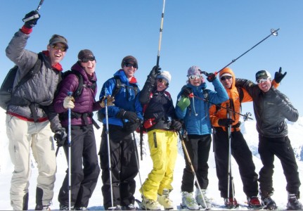 The Dream Team: Peter Doucette, Cate Doucette, Saben Rossi, Kelsey Rossi, Majka Burhardt, Jim Doucette, Silas Rossi. Photo by Silas Rossi