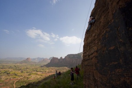 Top Roping at the Gheralta Massif, Photo By Peter Doucette