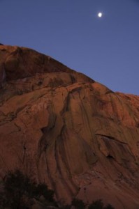 Southern Crossing, 5.11+, V, Brandberg, Namibia. Photo by Peter Doucette.